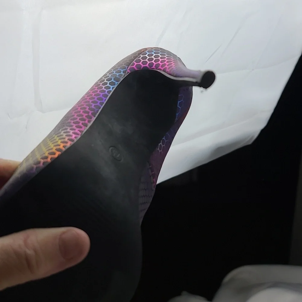 Bella‎ Luna Womens Stiletto Heels Pumps Shoes Colorful Holographic Sz 7.5 EUC